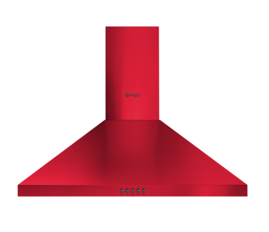 Wiggo WE-E643R(RB) - Wandschouw Afzuigkap - 60cm - Rood