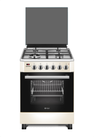 Wiggo WO-E639R(CX) Serie 9 - Gasfornuis - Wok - Creme Rvs