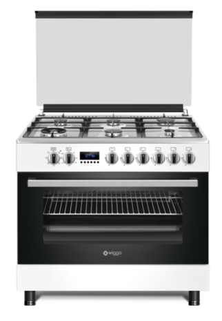 Wiggo WO-E969R(WX) Serie 9 - Gasfornuis - Wit Rvs