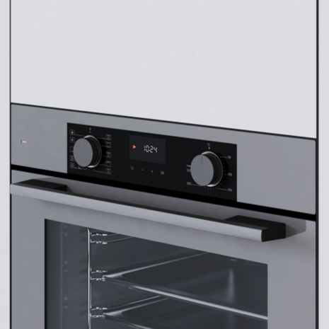 Wiggo WO-BFA610(G) - Inbouw heteluchtoven - Grijs
