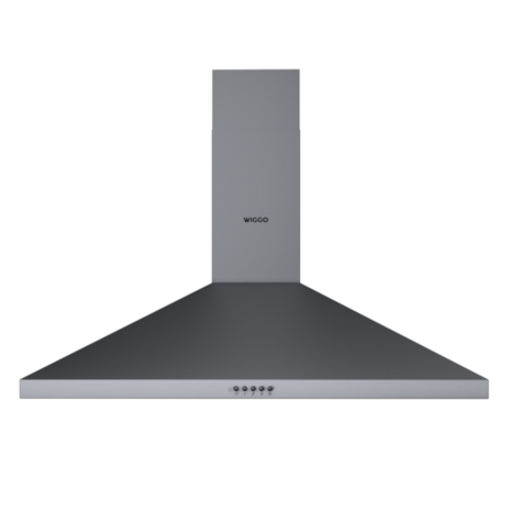 Wiggo WE-A930P(G)  - Wandschouw Afzuigkap - 90cm - Grijs