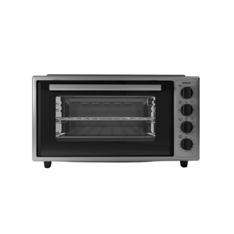 Wiggo WMO-E4562H(G)- Vrijstaande oven met kookplaat - 45 liter - Rvs