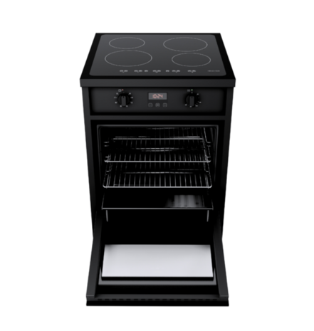 Wiggo WIO-E621A(BB) - Freestanding - Induction - Oven - 60cm - Zwart