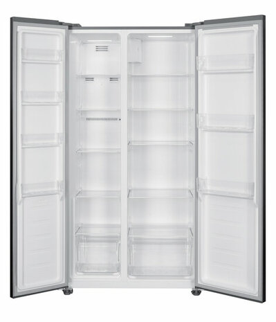 Wiggo WR-SBS18E(X) - Amerikaanse Koelkast - No Frost - 2 deuren - Display - Super Freeze - 442 Liter - Rvs