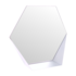Gorillz Hive Wandspiegel met Plank - Hexagon Spiegel Hangend - 60 x 52 cm - Metaal Wit