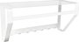 Gorillz Iron - Wandkapstok Met Hoedenplank - 7 Haken Muur Kapstok - Wit